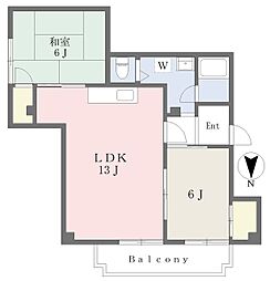 リプレース真田山 2SLDKの間取図画像