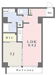 メゾンクレール 1LDKの間取図画像