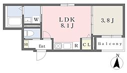 巽テラス 1LDKの間取図画像