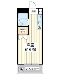 レジデンスGOOD ワンルームの間取図画像