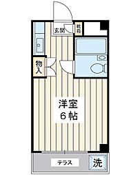 ドエル富士見 ワンルームの間取図画像