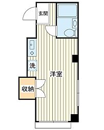 ハイ・ブリッジ ワンルームの間取図画像