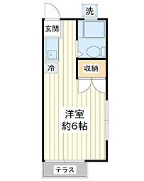 ハイツマウンティンファイン ワンルームの間取図画像