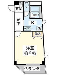 上田第5ビル 1Kの間取図画像