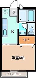 ヴィラ・MY・アドバンス 1Kの間取図画像