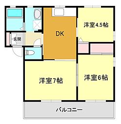パークアベニューA 3DKの間取図画像
