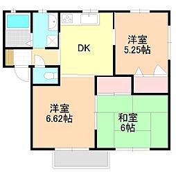 フレアレザン中林E 3DKの間取図画像