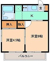 メゾン宮 202 ｜ 群馬県桐生市菱町4丁目2352-1（賃貸アパート2K・2階・30.21㎡） その2