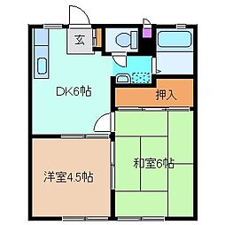 🉐敷金礼金0円！🉐パナハイツ関口　Ｂ