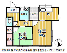 小林ガーデンズ 1階2Kの間取り