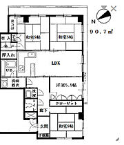 ロイヤルグレース  ｜ 埼玉県戸田市喜沢1丁目（賃貸マンション4LDK・3階・90.70㎡） その2