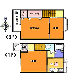 K.Kハイム 3Kの間取図画像