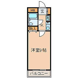 エクレール南町田 1Kの間取図画像