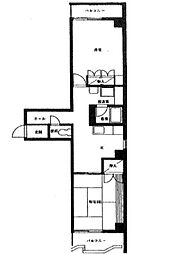 高松琴平電気鉄道琴平線 片原町駅 徒歩3分の賃貸マンション 6階ワンルームの間取り