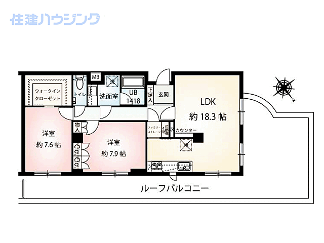 間取り リノマークス目黒本町 4階/-