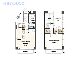 スカーラ代官山 2LDKの間取図画像