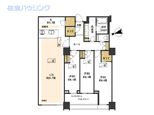 間取り アトラスタワー茗荷谷 24階/-