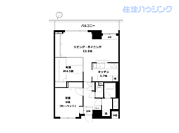 朝日白金台マンション 2LDKの間取図画像