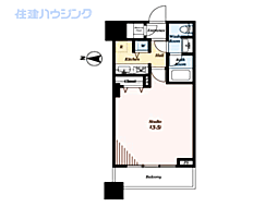 コンシェリア西新宿タワーズウエスト 1Kの間取図画像