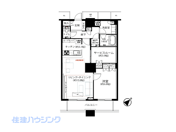 間取りを拡大表示