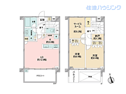 羽根木の森レジデンス 2SLDKの間取図画像