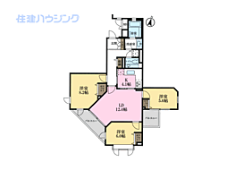 インペリアル表参道 3LDKの間取図画像