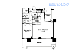 HARUMIFLAGPARKVILLAGET棟 2LDKの間取図画像