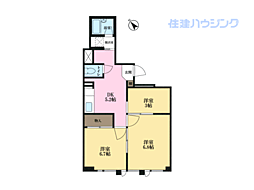 池袋本町ビル 3DKの間取図画像