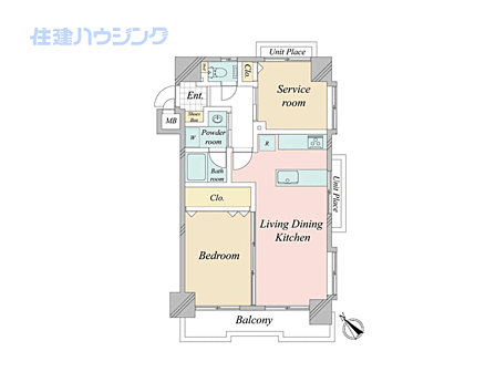 1SLDK 間取り