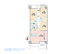 アールヴェール文京大塚公園 3LDKの間取図画像