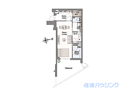 クレヴィア三軒茶屋 1Kの間取図画像