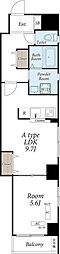 月島輝夜 1LDKの間取図画像
