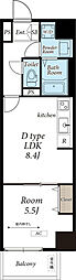リブリ・レジデンス三ノ輪 1LDKの間取図画像