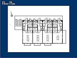 ハイツ・ベルシャイン 2階1Kの間取り