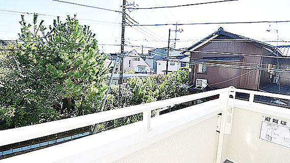 バルコニーから...