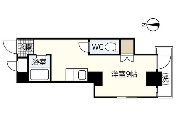 アポロビル 0303｜広島県広島市西区三篠町2丁目(賃貸マンション1R・3階・23.34㎡)の写真 その2