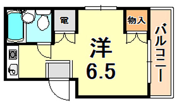 ドミトリーときわ2 203｜兵庫県神戸市東灘区田中町４丁目(賃貸マンション1R・2階・18.00㎡)の写真 その2