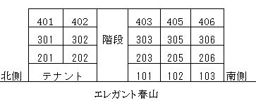 エレガント春山 205｜福井県福井市春山1丁目7-12(賃貸マンション1K・2階・26.40㎡)の写真 その4