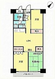 志津住宅 3LDKの間取図画像