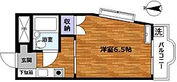 ハイタウン川崎第2 4階1Kの間取り