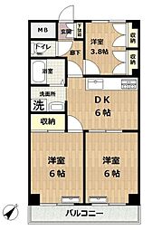 イズミハイツ 3DKの間取図画像