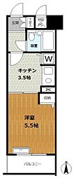 ライオンズプラザ川崎第2 1Kの間取図画像