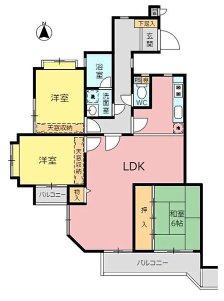 3LDK 間取り