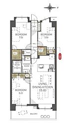間取図画像 3LDK