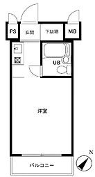 アコルデ横浜阪東橋 ワンルームの間取図画像