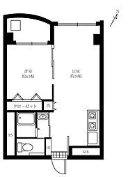 ニックハイム鶴見千代田ビル 1LDKの間取図画像