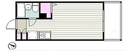 メインステージ川崎第2 ワンルームの間取図画像