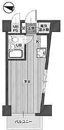 日興パレス横浜 ワンルームの間取図画像