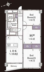 間取図画像 2SLDK
