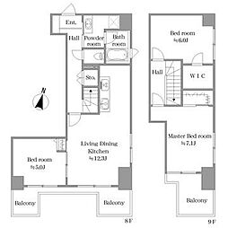 ブライト横濱根岸 3LDKの間取図画像
